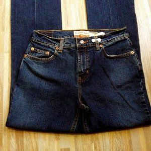 *OLD NAVY*NWOT*BOOT CUT*JUST BELOW WAIST JEANS*STRETCH*WOMEN 6 REG*DARK BLUE*